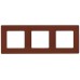Рамка установочная 3-постовая цвет какао, Legrand серии Etika